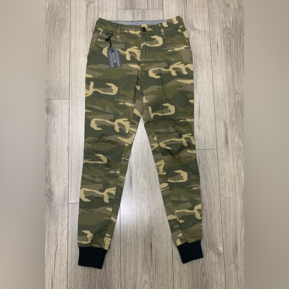NWT KITH Mens Mercer Joggers Green Camouflage‎ Streetwear Pants Size 26